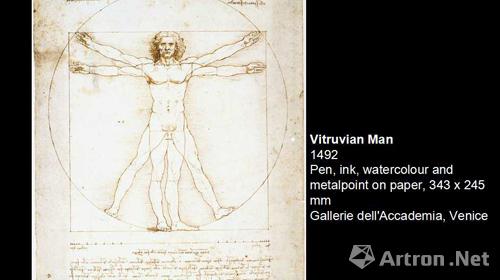 像这个是达芬奇的《维特鲁威人》,实际上他对完美的人体的一种表现