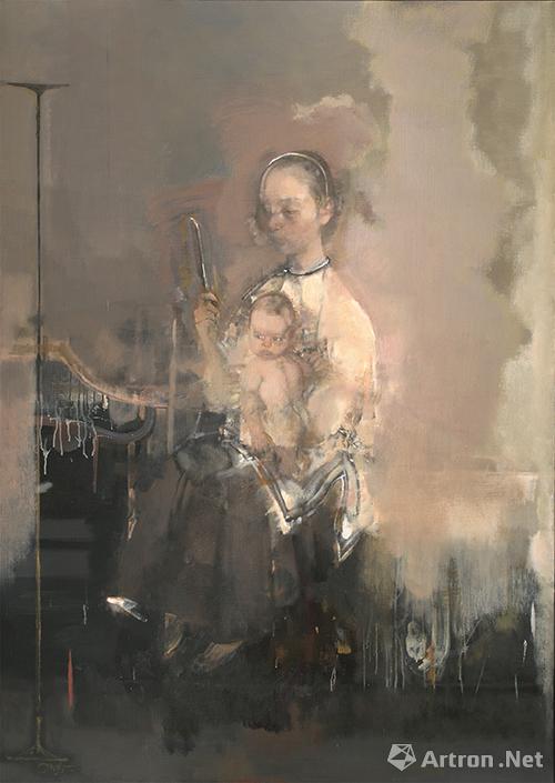 姜建忠 孤灯 170x120cm 布面油画 2013年